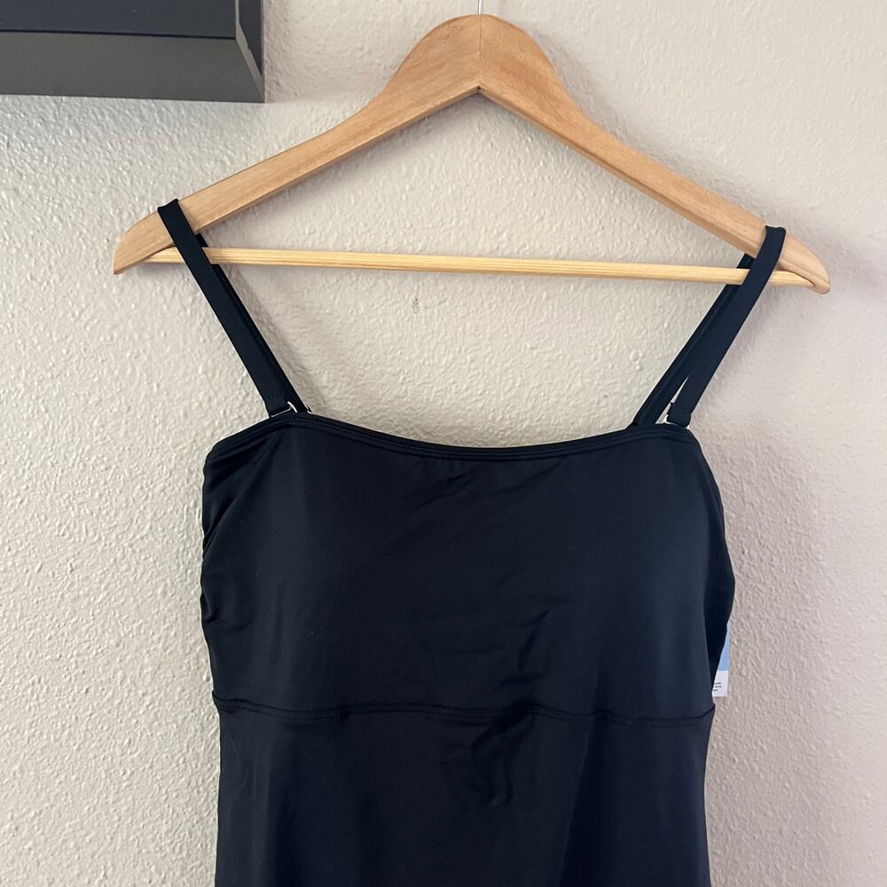 NEW Lands' End Women's Sculpting Suit Ruffle Bandeau One Piece Swimsuit - Picture 5 of 12